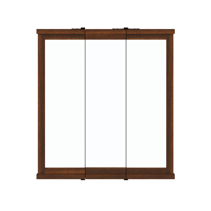 Otum mirrored storage solutions -  Walnut