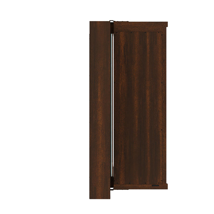 Medicine storage with mirrors -  Walnut
