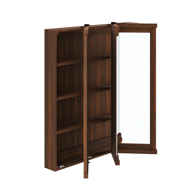 3 door cabinet for versatility -  Walnut