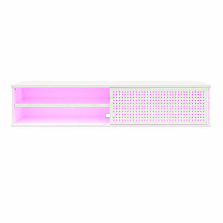 Glitch Floating TV Stand for TVs up to 60 Inches - White