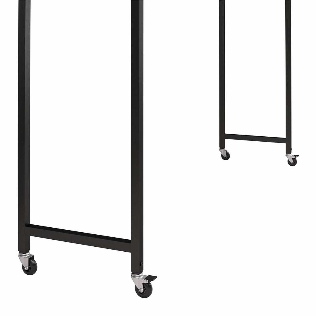 Adjustable Height Over-Bed Desk with Castors -  Light Walnut