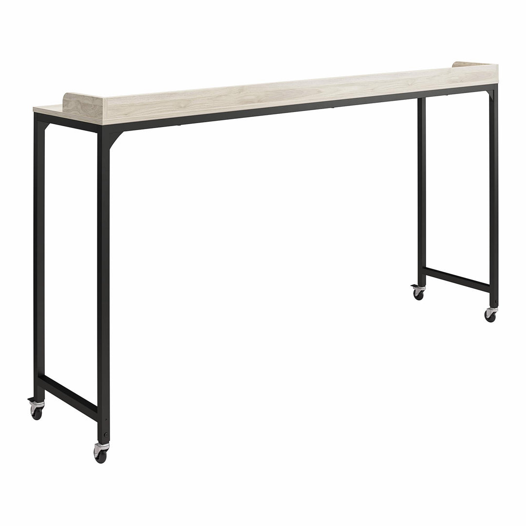 Park Hill Desk with Castors for Over-Bed Use -  Light Walnut