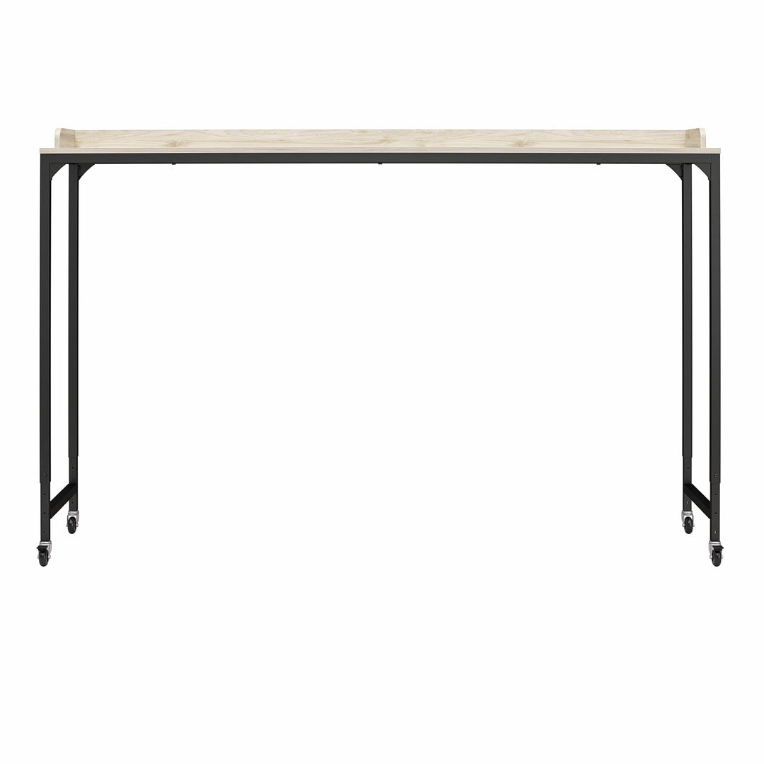 Park Hill Adjustable Height Over - Bed Desk with Castors  -  Light Walnut