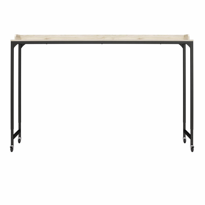 Park Hill Adjustable Height Over - Bed Desk with Castors  -  Light Walnut