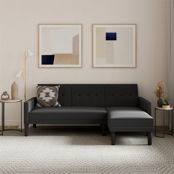 Haven Small Space Reversible Sectional Sofa -  Dark Gray