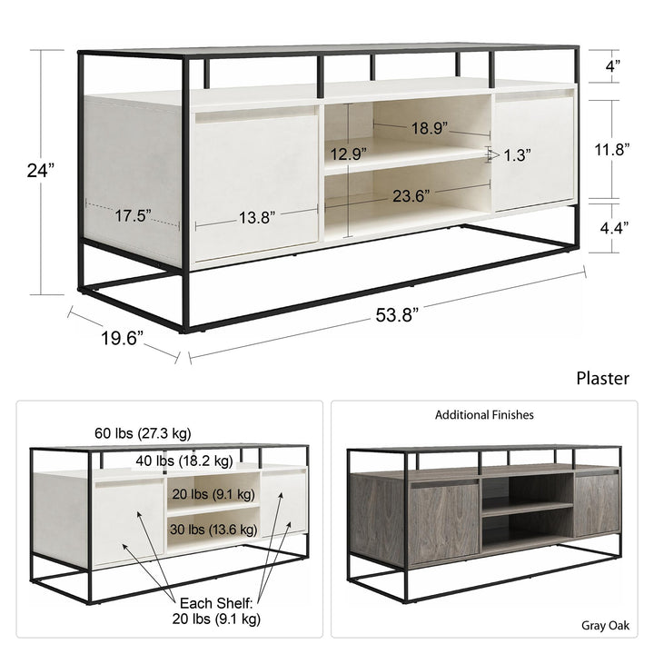 Camley entertainment center -  Gray Oak