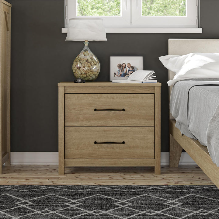 Augusta 2 Drawer Nightstand Assembly -  Natural