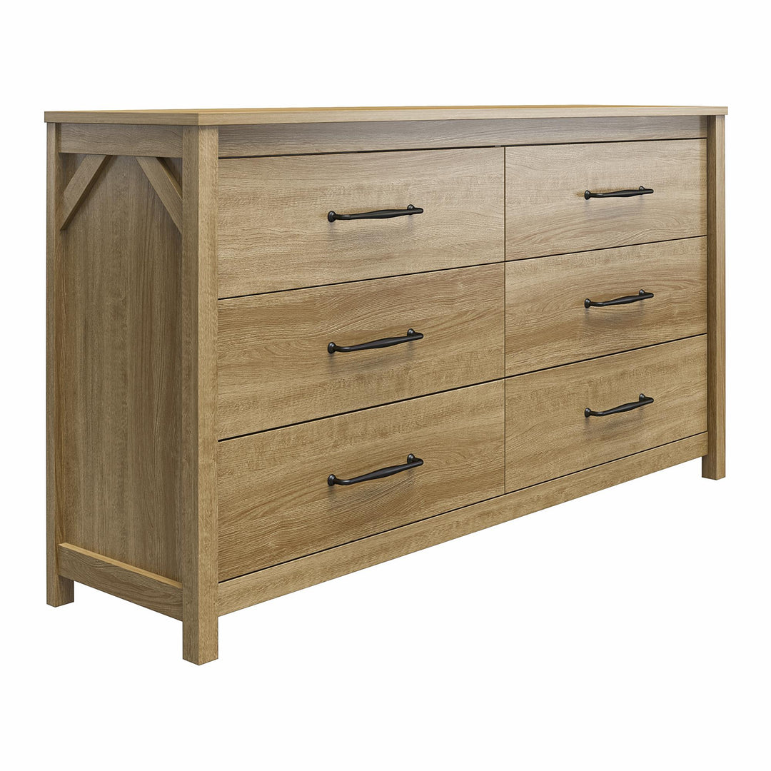 Augusta 6 Drawer Dresser with SwitchLock -  Natural 