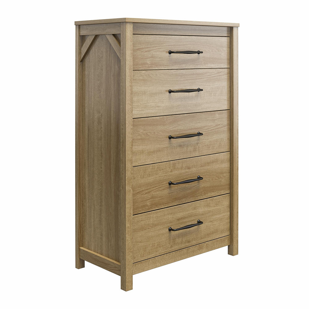 5 Drawer Dresser with Augusta SwitchLock Assembly -  Natural