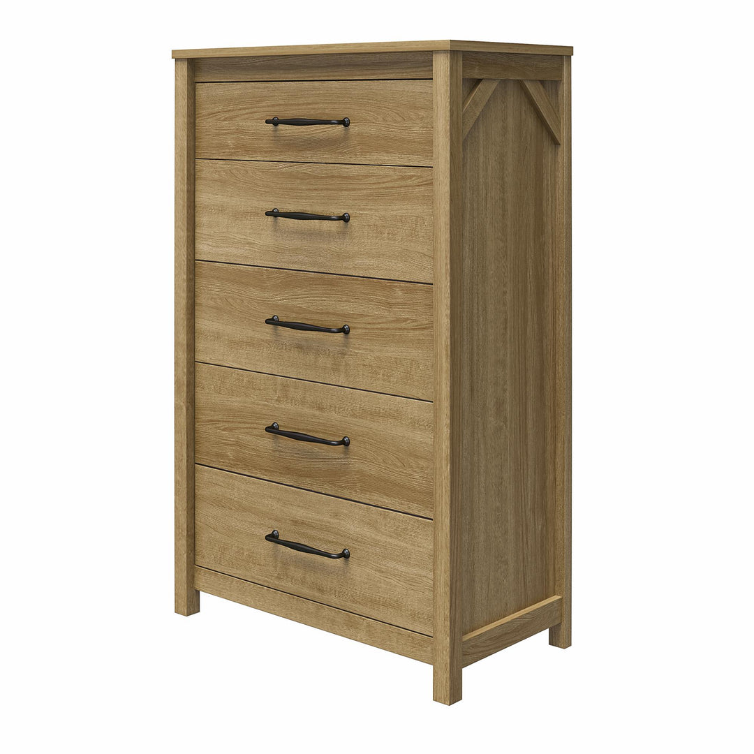 Augusta SwitchLock Assembly 5 Drawer Tall Dresser -  Natural