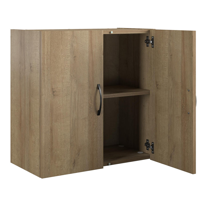 2 door bathroom wall storage cabinet - Natural