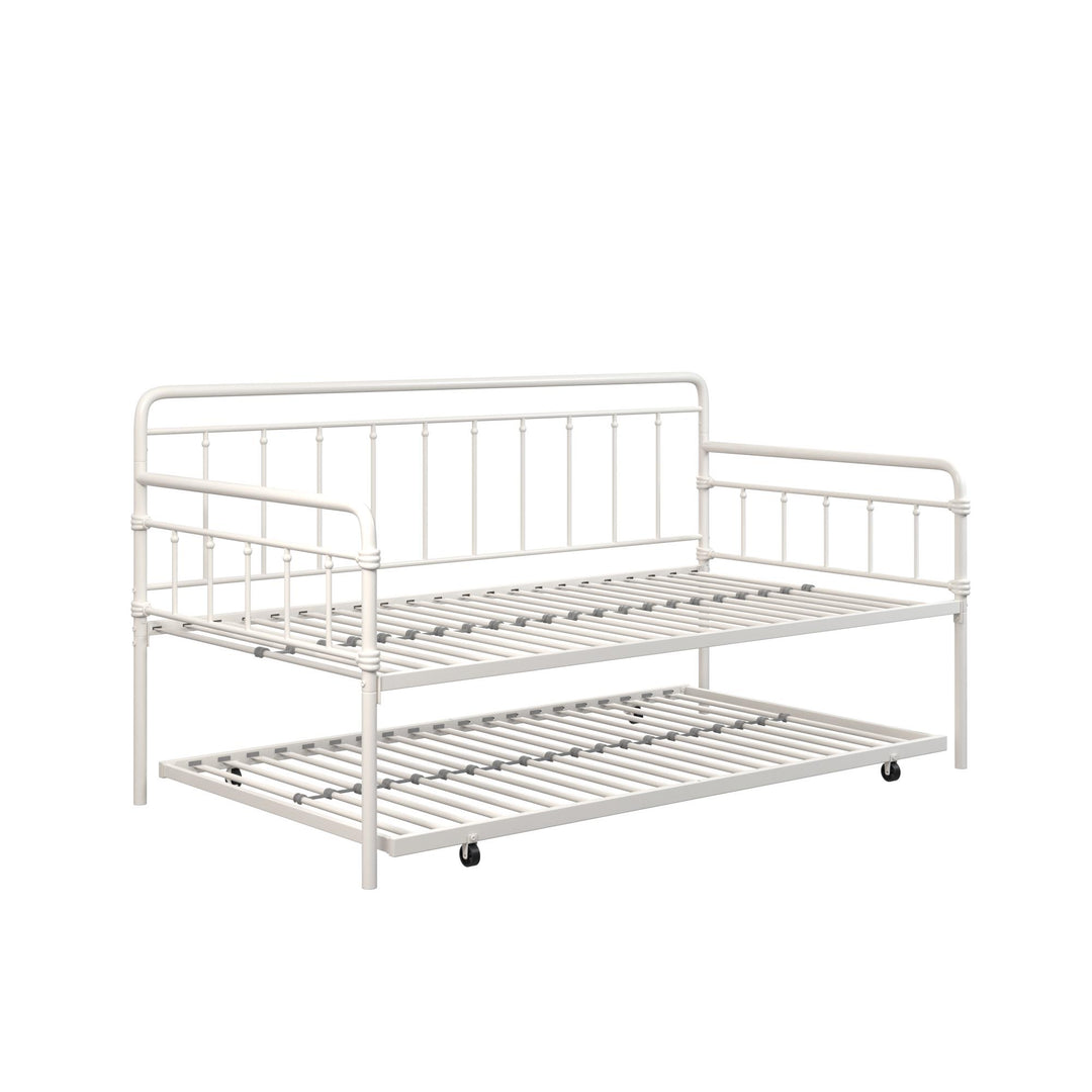 Wallace Spindle Metal Daybed and Trundle Set - White - Twin