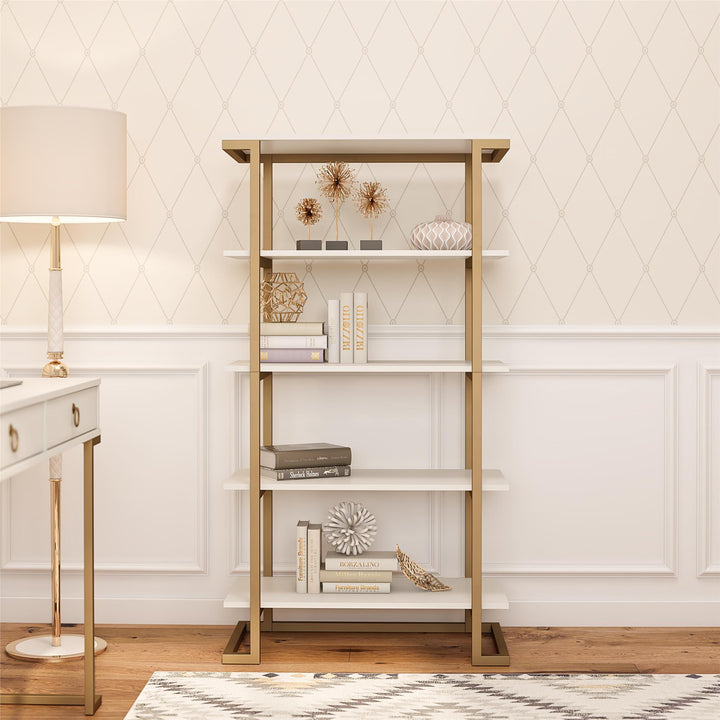 Camila bookcase decor ideas -  White