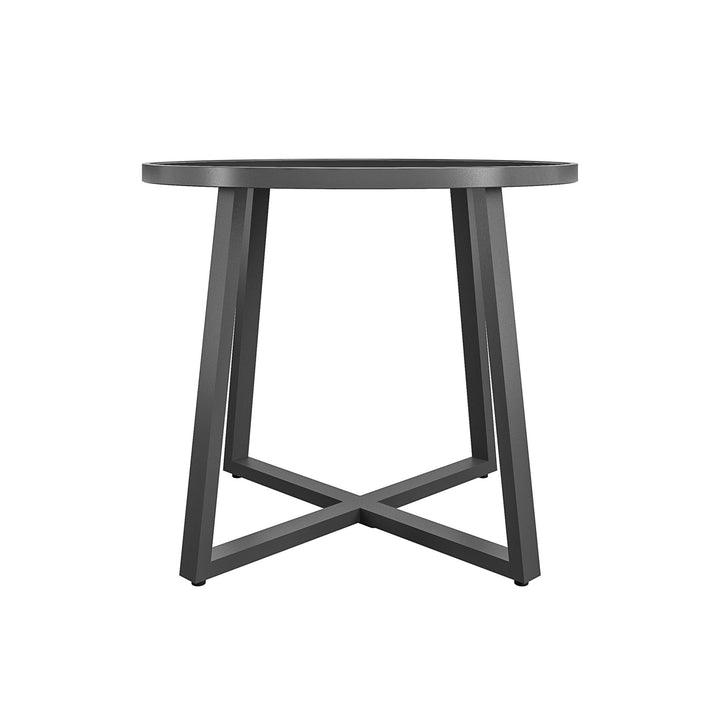 Round outdoor dining table - Dark Gray - 1-Pack