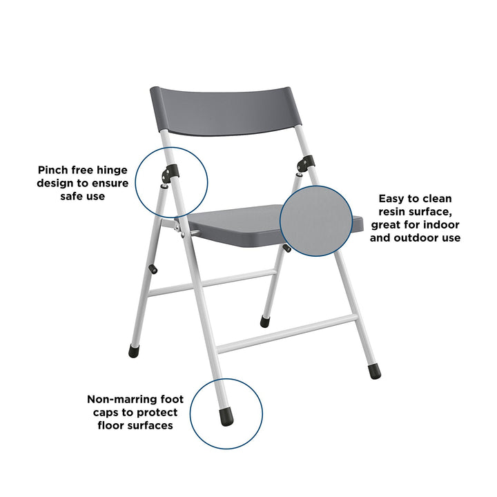 Durable kids plastic folding chair -  Cool Gray 