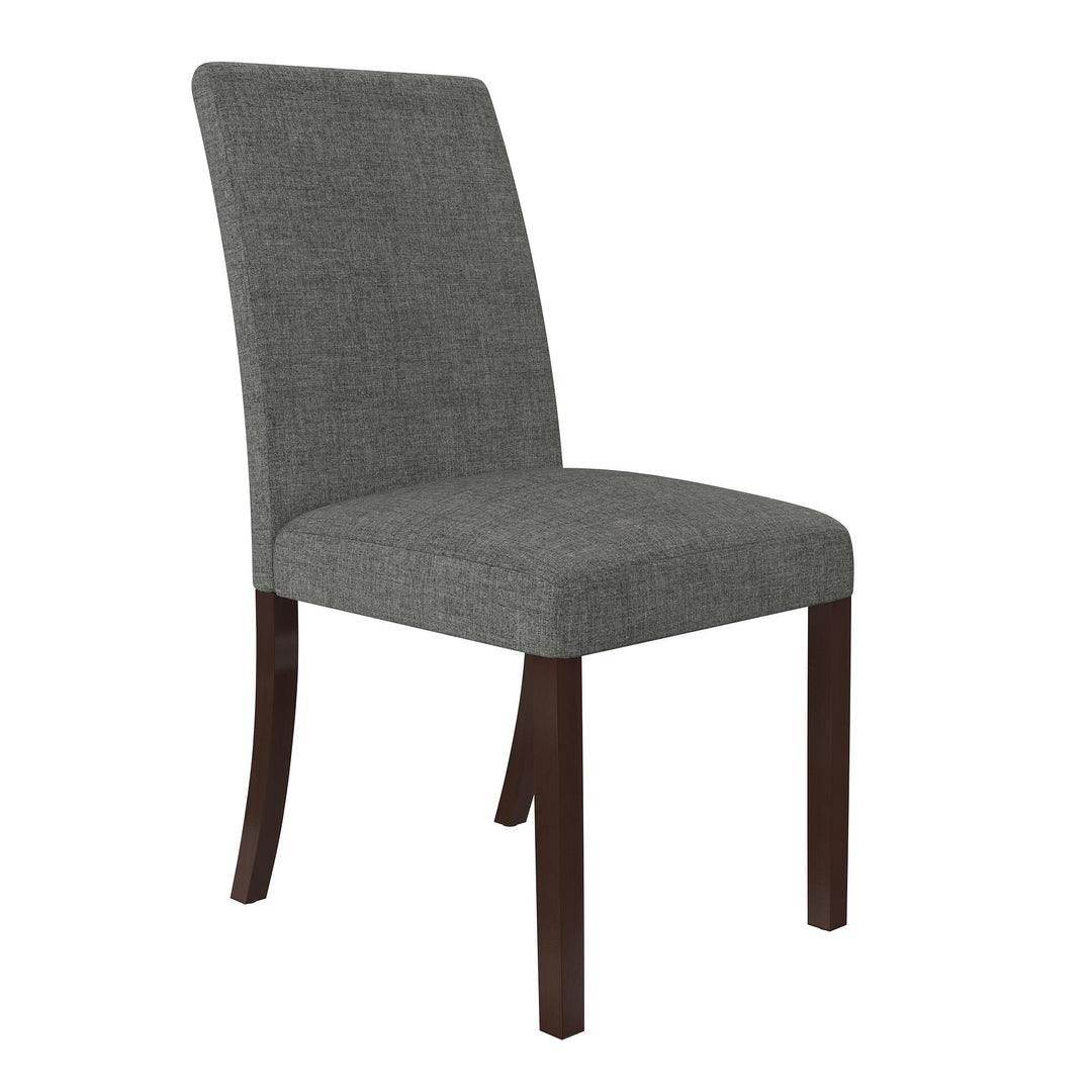 Linen Upholstered Chairs with Pine Legs -  Gray 
