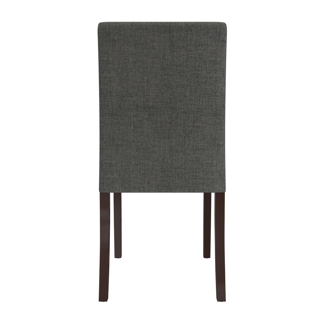 Linen Upholstered Chairs with Pine Legs -  Gray 