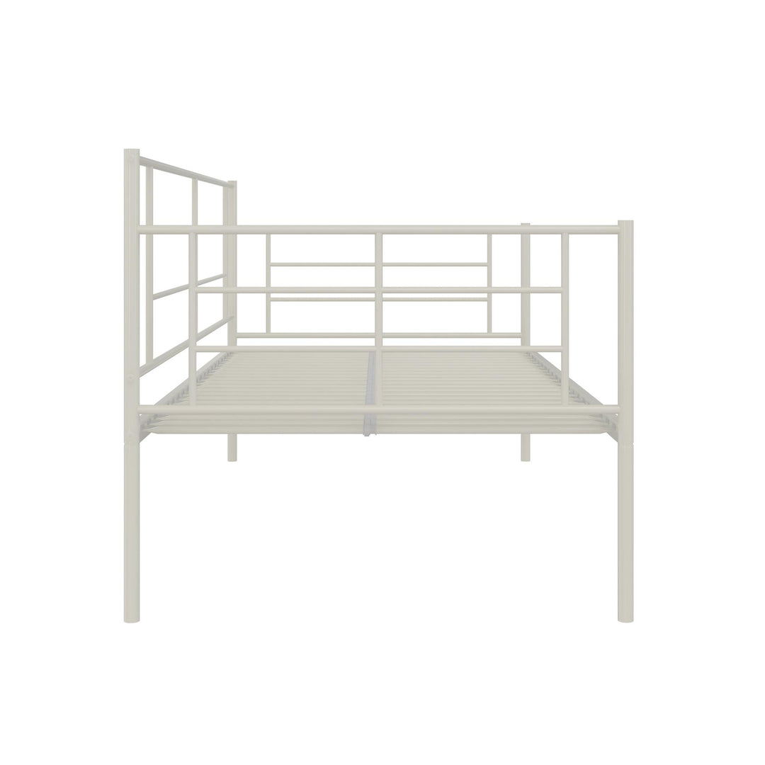 Praxis Metal Daybed with Steel Frame and Slats - White - Twin Size