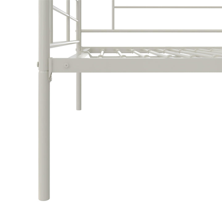 Praxis Metal Daybed with Steel Frame and Slats - White - Full Size