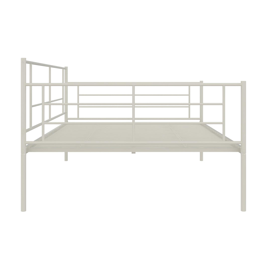 Praxis Metal Daybed with Steel Frame and Slats - White - Full Size