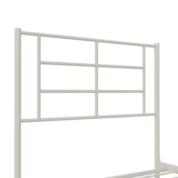praxis metal bed with footboard - White - Twin Size