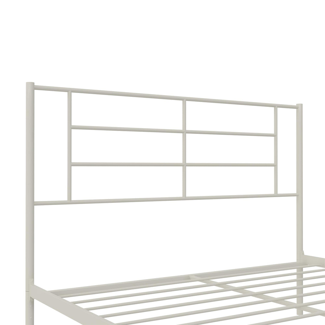 praxis metal bed with footboard - White - Full Size