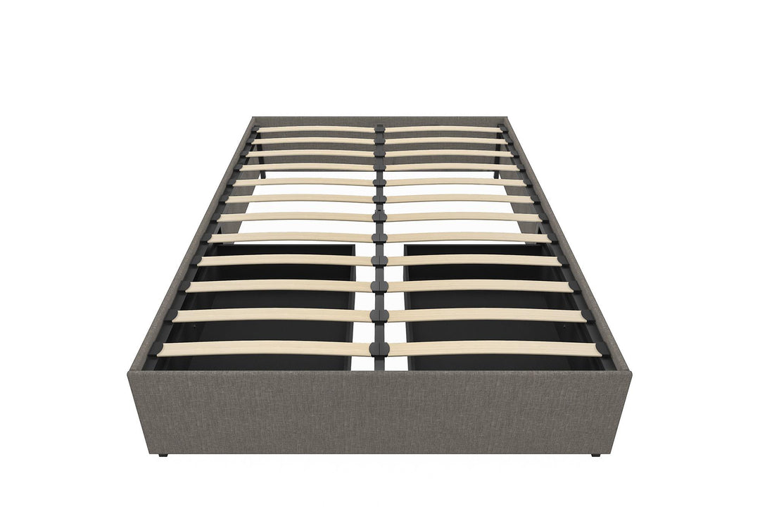 Maven Platform Bed with 2 Storage Drawers - Grey Linen - Full