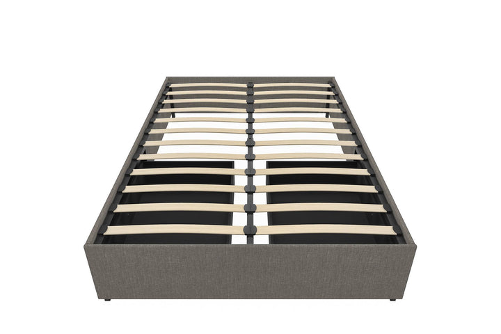 Maven Platform Bed with 2 Storage Drawers - Grey Linen - Full