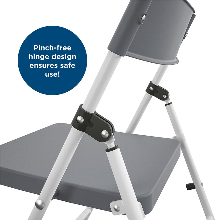 Set of 4 pinch-free kids chair -  Cool Gray 