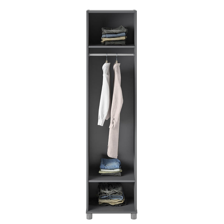 Camberly 18" Wide Mudroom Cabinet with Clothing Rod & Adjustable Shelving - Graphite Grey