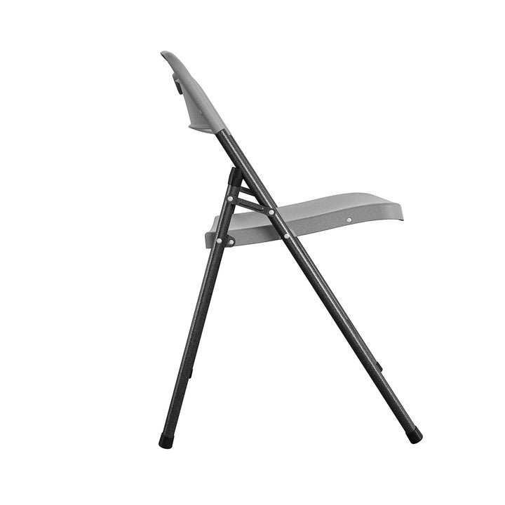 plastic folding chairs for outdoor events - Gray - 4-Pack
