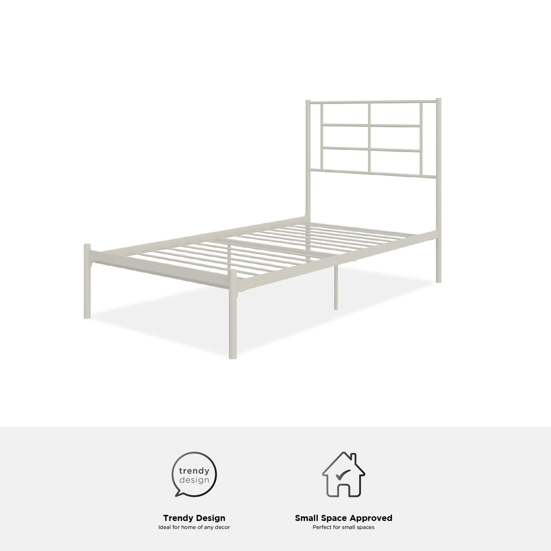 Praxis Metal Bed - White - Twin