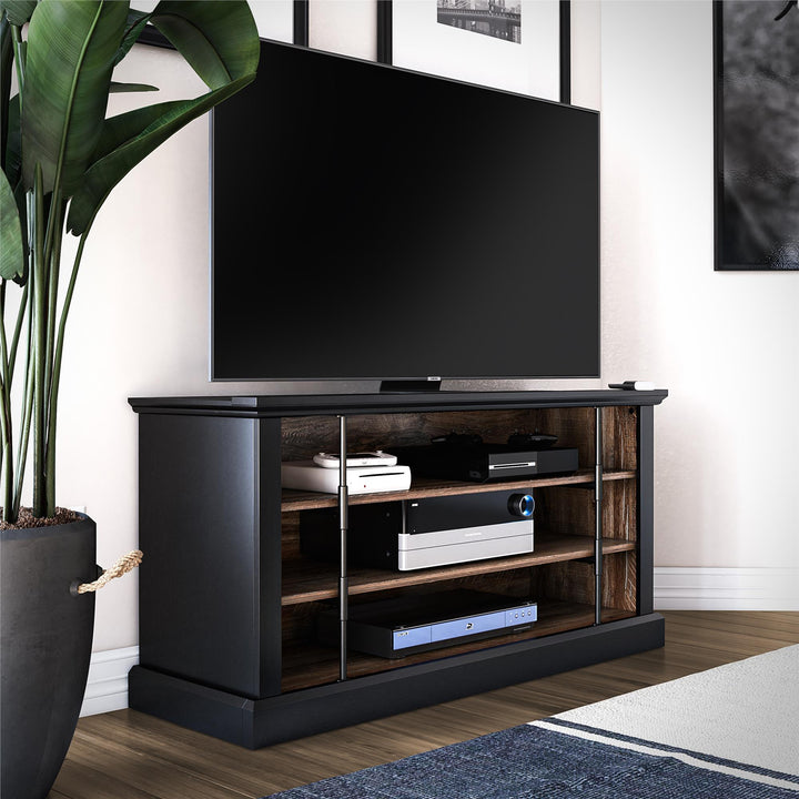 Rustic TV stand for 50" TVs -  Black