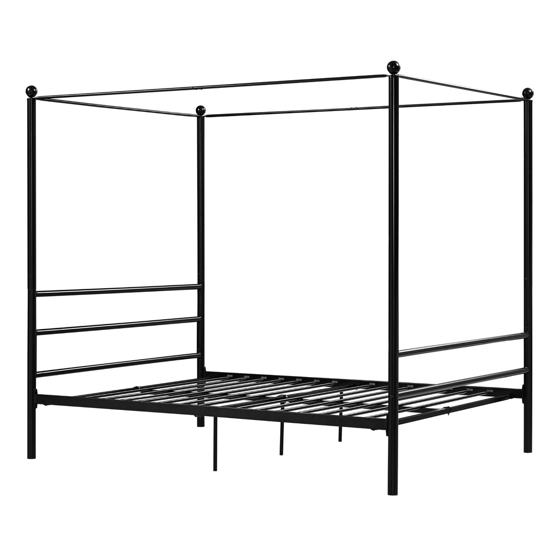 metal canopy beds - Black - Full