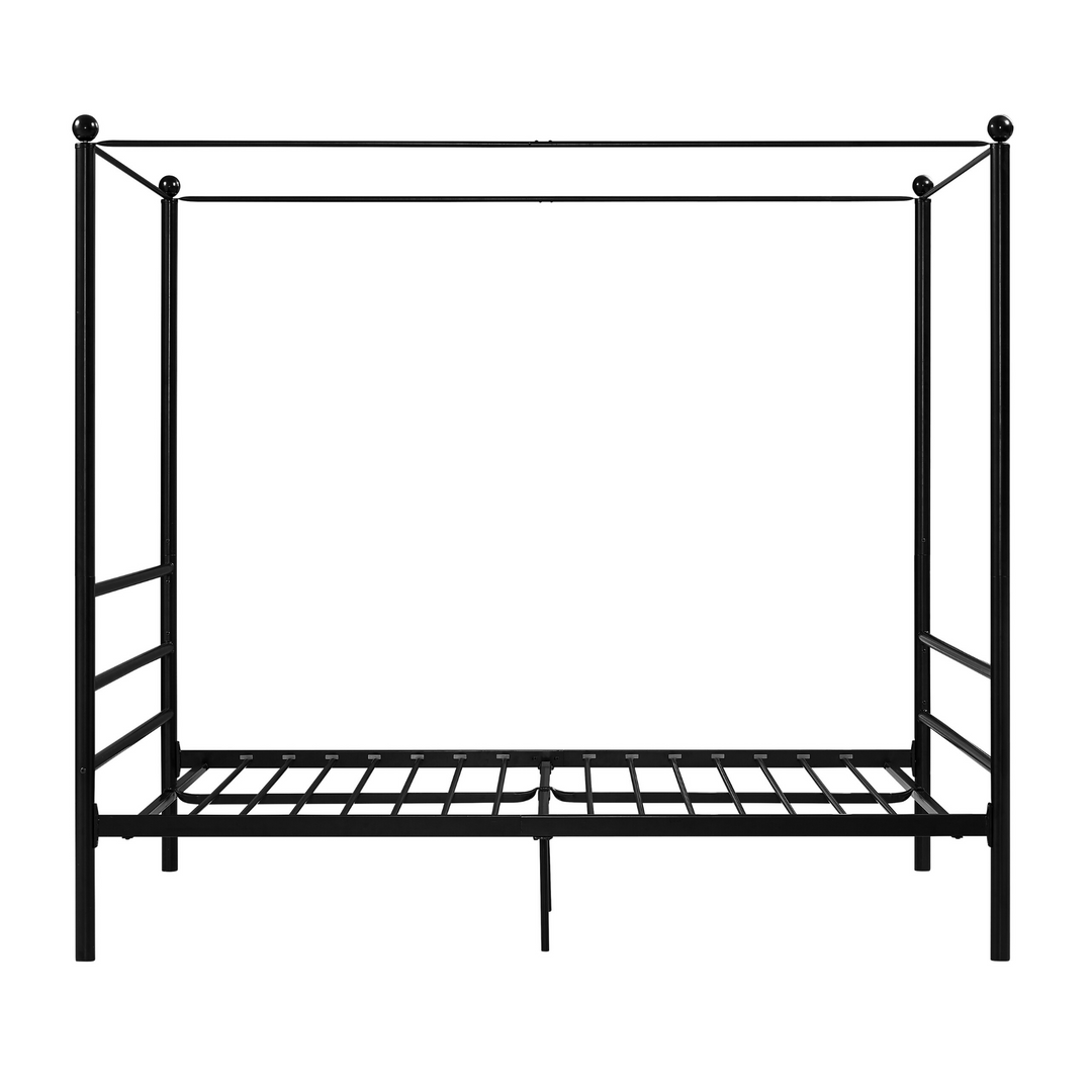 Elegant canopy bed - Black - Full