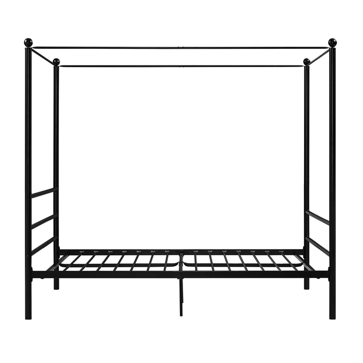 Elegant canopy bed - Black - Full