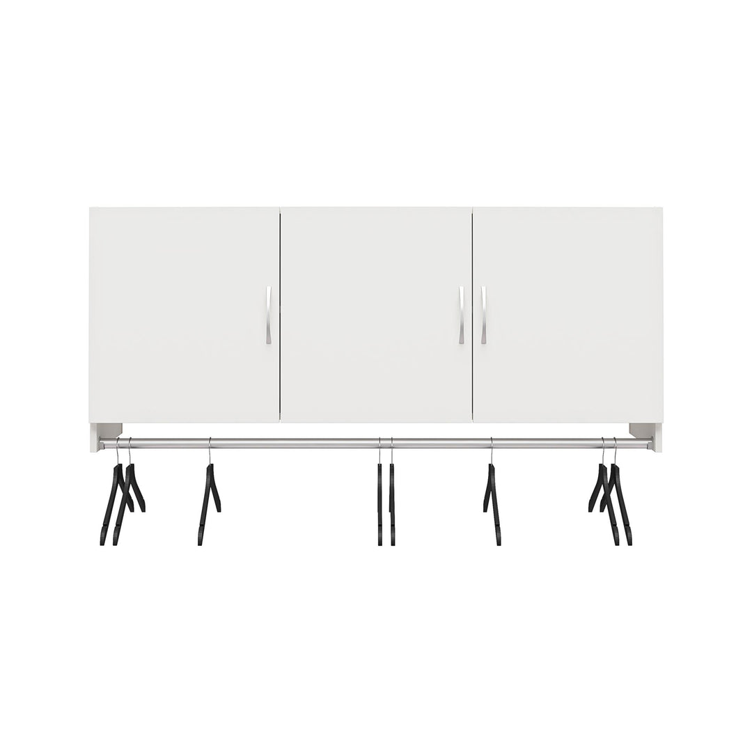 3 door cabinet with hanging rail - White