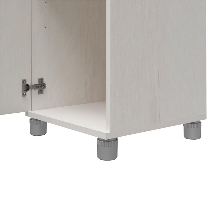 Tall cabinet with spacious storage -  Ivory Oak