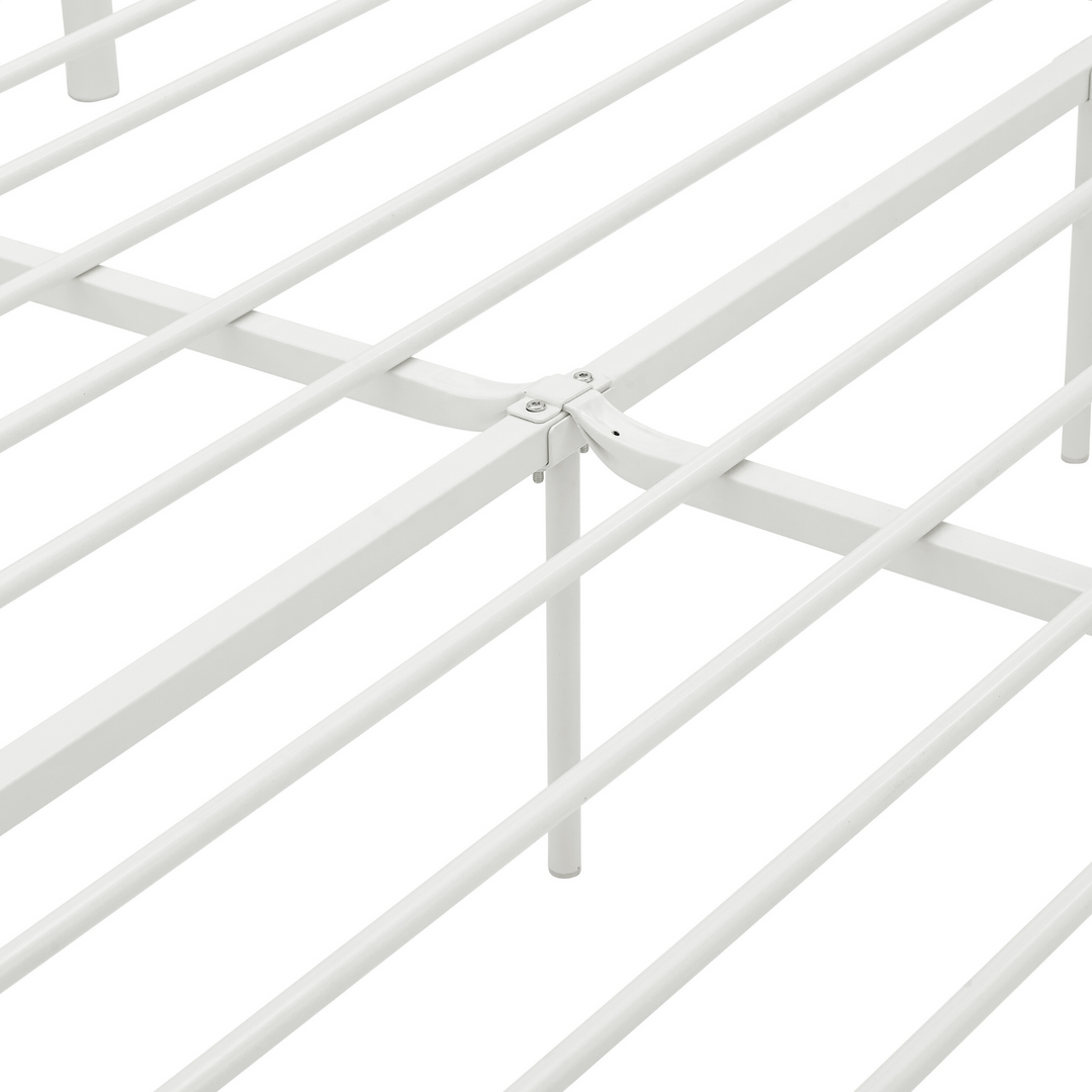 steel canopy bed - White - Full
