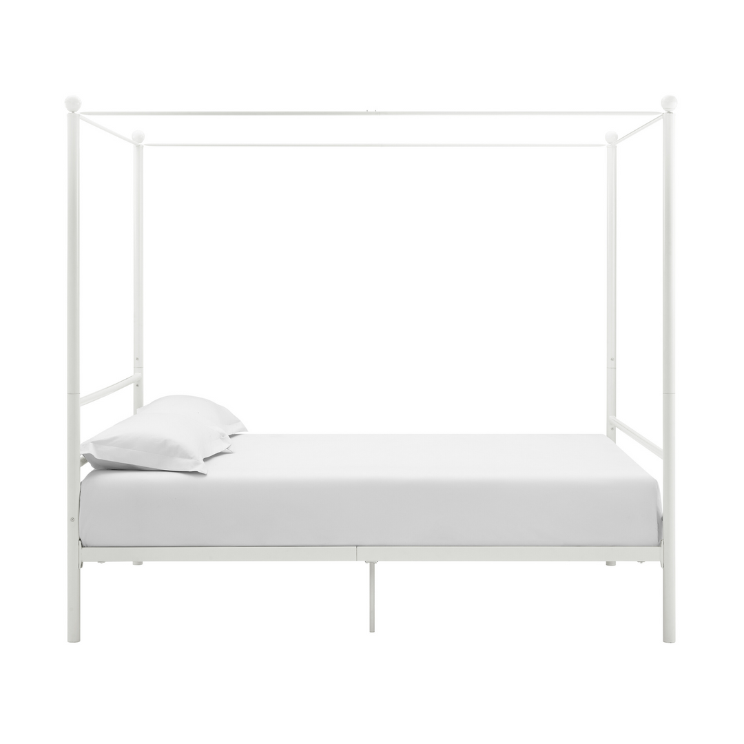 Canopy bed frame - White - Queen