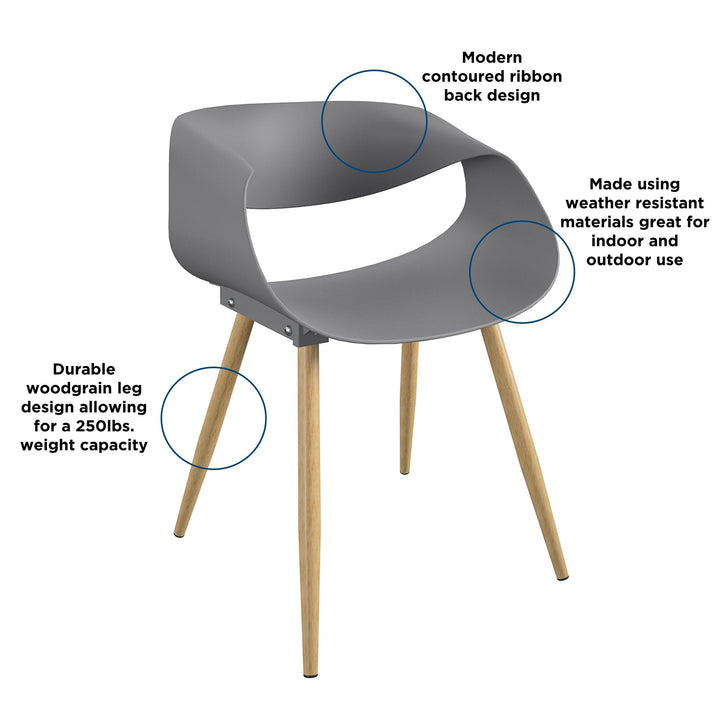 Resin design chair for outdoor - Gray