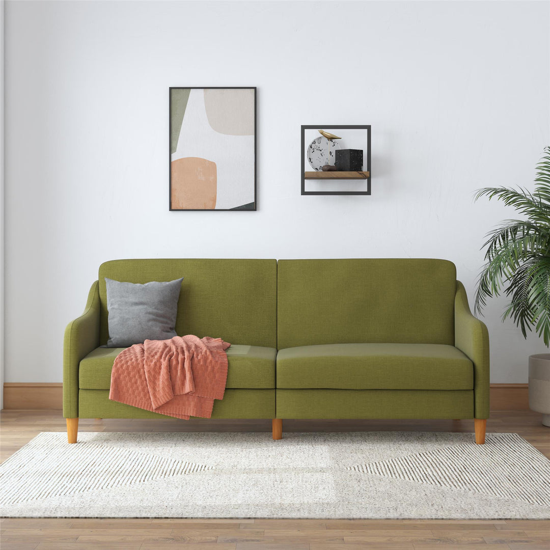 love seat futon sleeper sofa - Green
