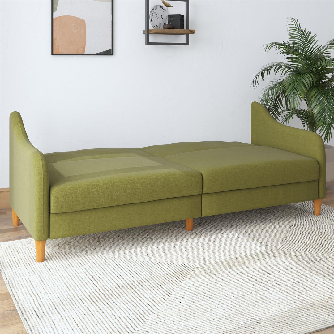 futon with linen - Green