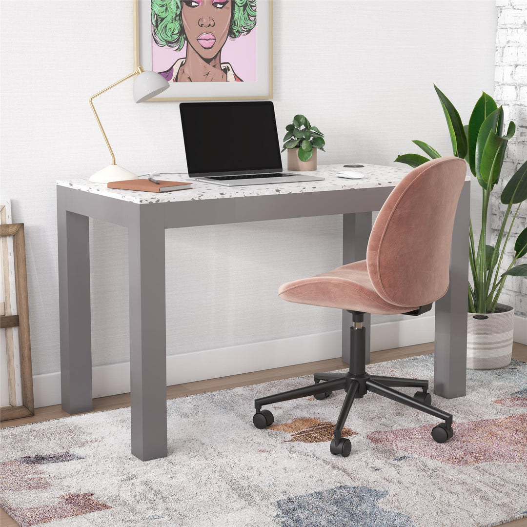 Astor Desk w/ Wireless Charger - Graphite Grey
