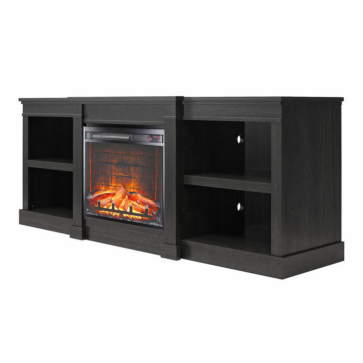 Baileywick Electric Fireplace Console for 75" TV -  Black Oak