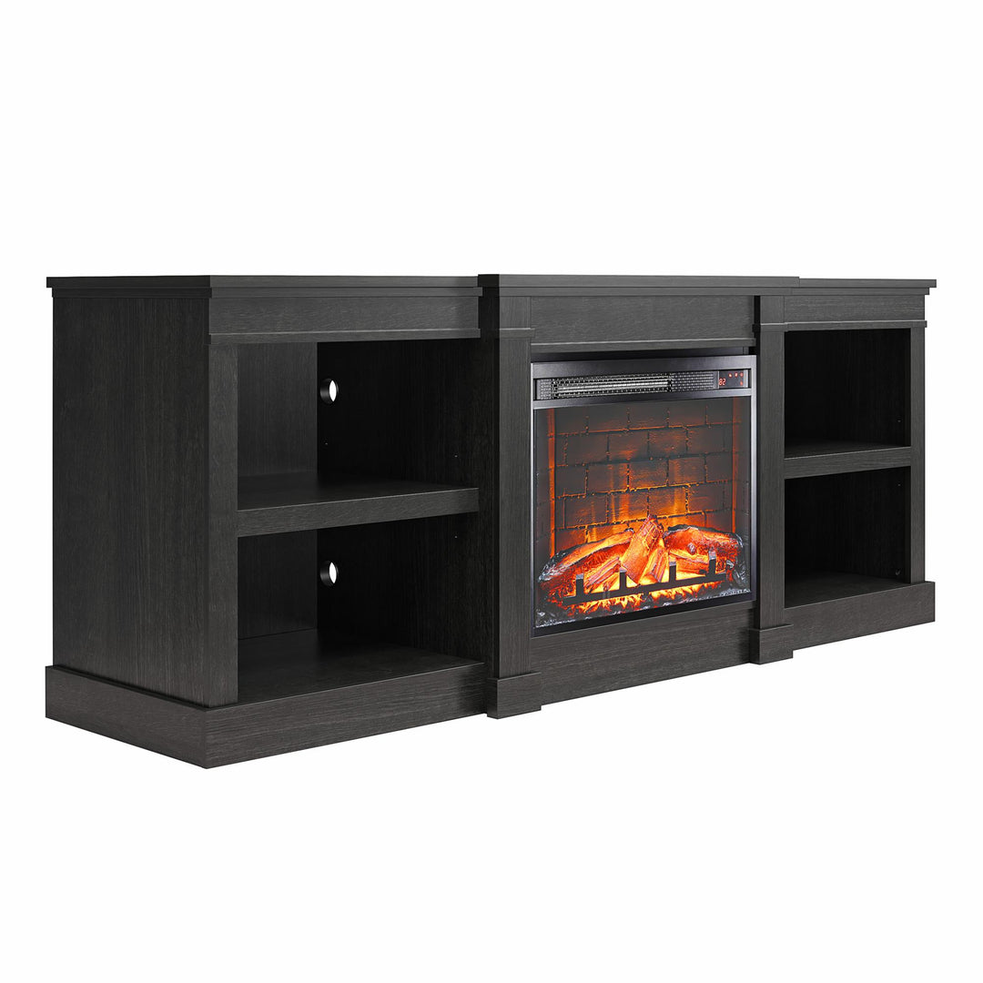 Black Oak Electric Fireplace TV Console -  Black Oak