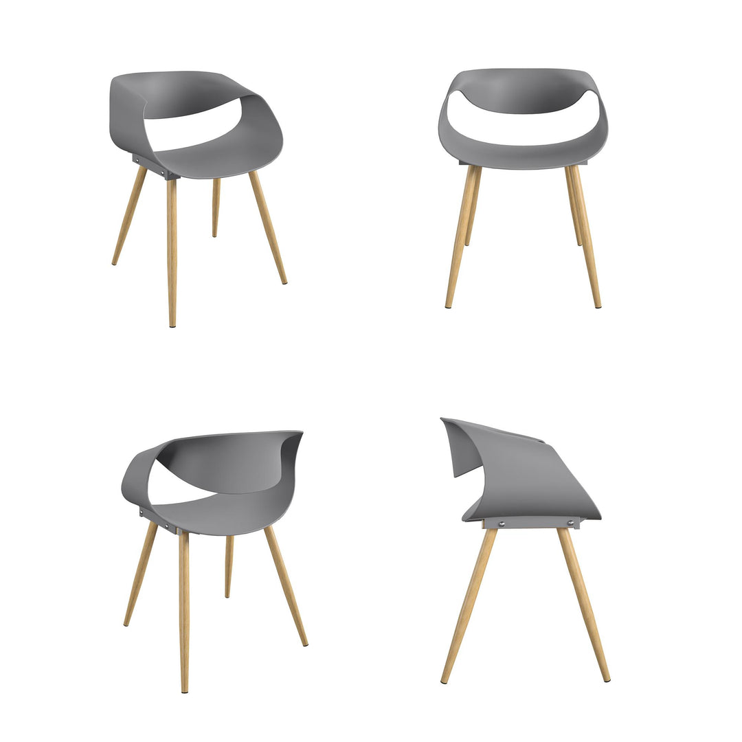 Set of 2 ribbon chairs - Gray