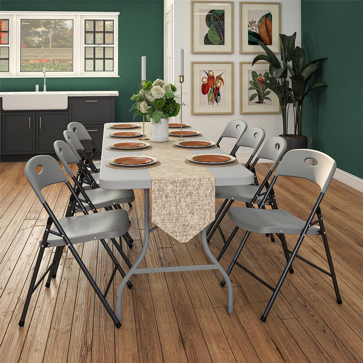 foldable chair indoor - Gray - 4-Pack