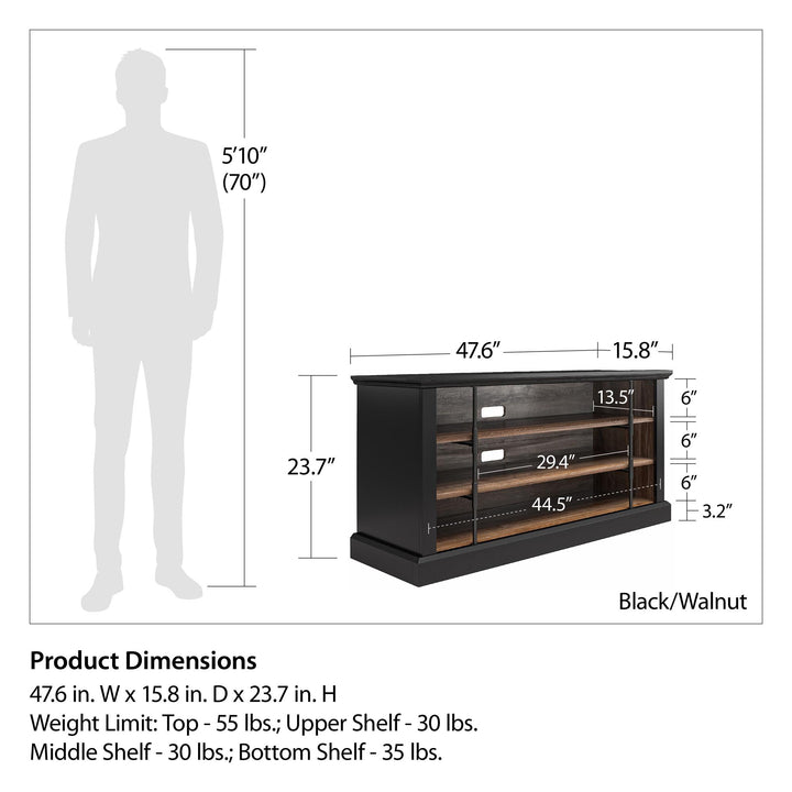 Hoffman TV stand essentials -  Black