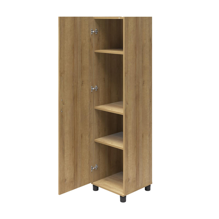 closed 60-inch storage cabinet - Natural